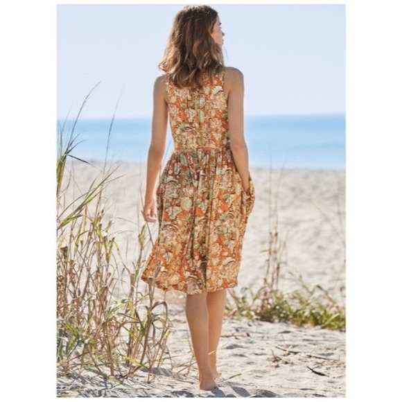 Peruvian Connection Matanzas Tank Dress Floral sz 8 Medium 984259 - Picture 2 of 14